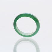 【16号】透明感抜群！深い緑翡翠 くり抜き甲丸リング A貨翡翠 jd_rg1672