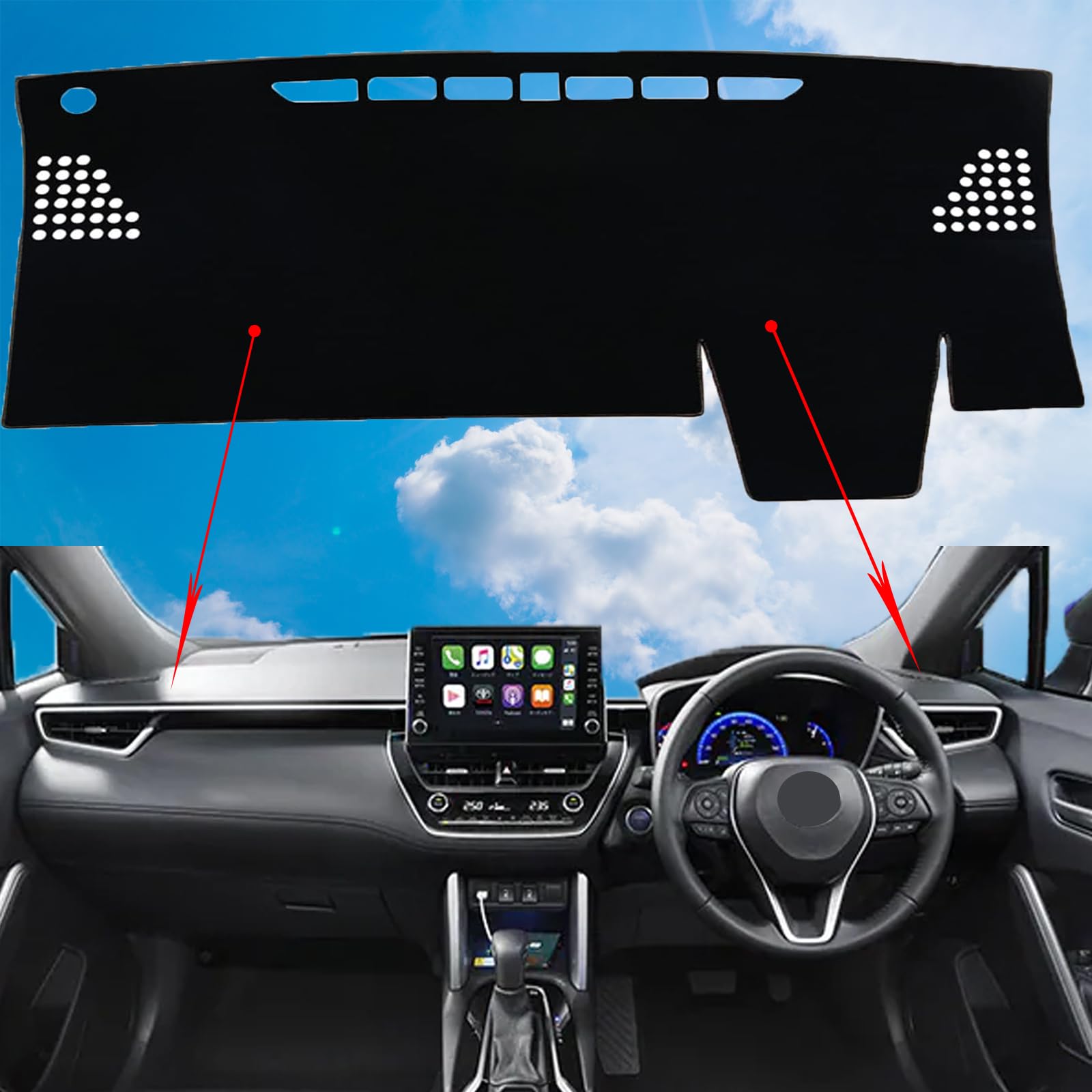 トヨタ との互換性あり 新型 ノア ヴォクシー 90系 ダッシュボードマット 車内 ダッシュボードカバー 車種専用 日焼け防止 ダッシュボードライト 保護マット 車種専用設計 フランネル素材 耐熱性 耐久性 防水