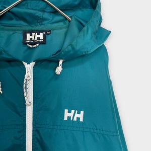 【HELLY HANSEN】ナイロンジャケット パーカー フーディー HH 刺繍ロゴ ワンポイントロゴ NORD JACKET ジップアップ L ヘリーハンセン US古着