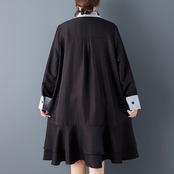 フロント フリル シャツワンピース  00376