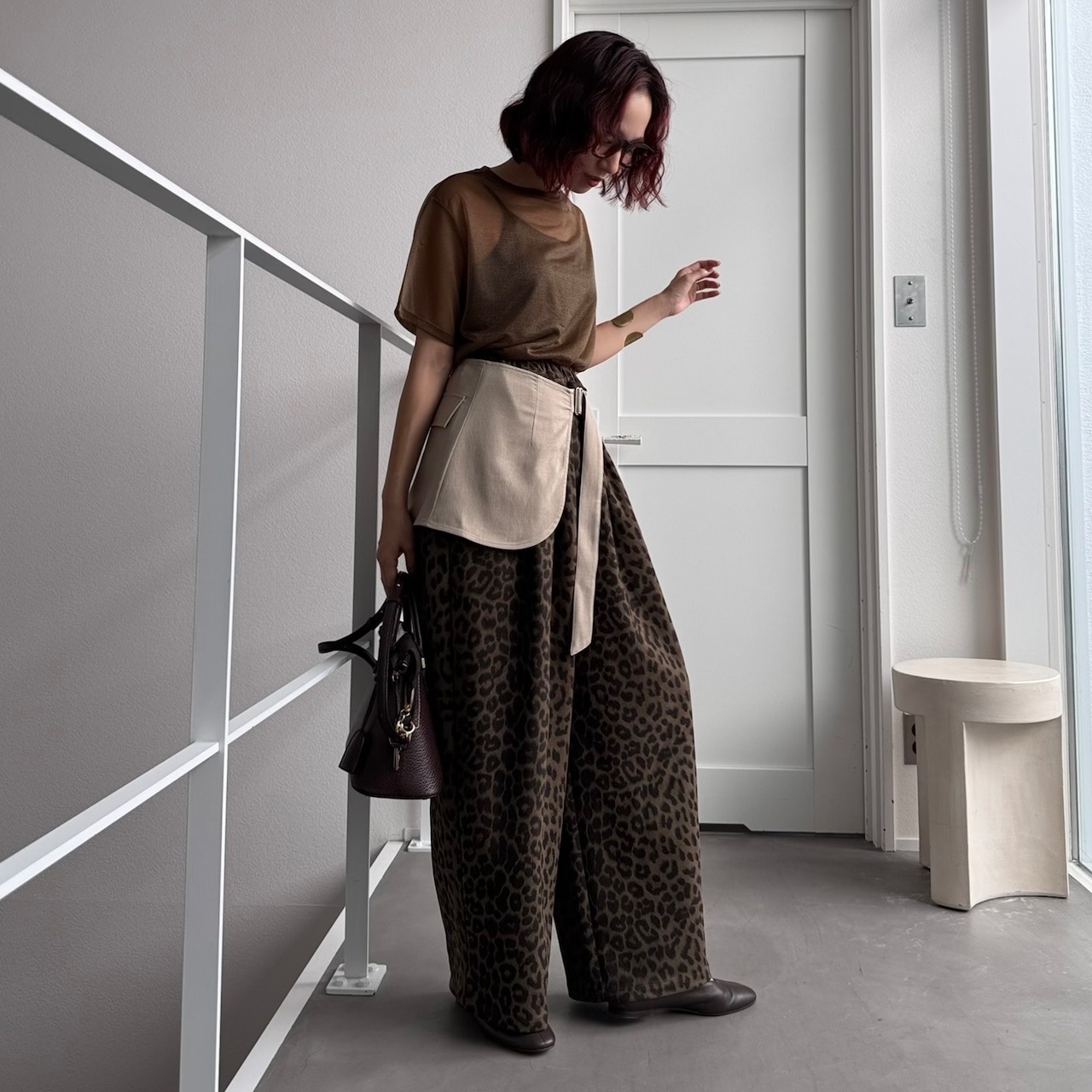 2wayレイヤードラップbelt/ベージュ