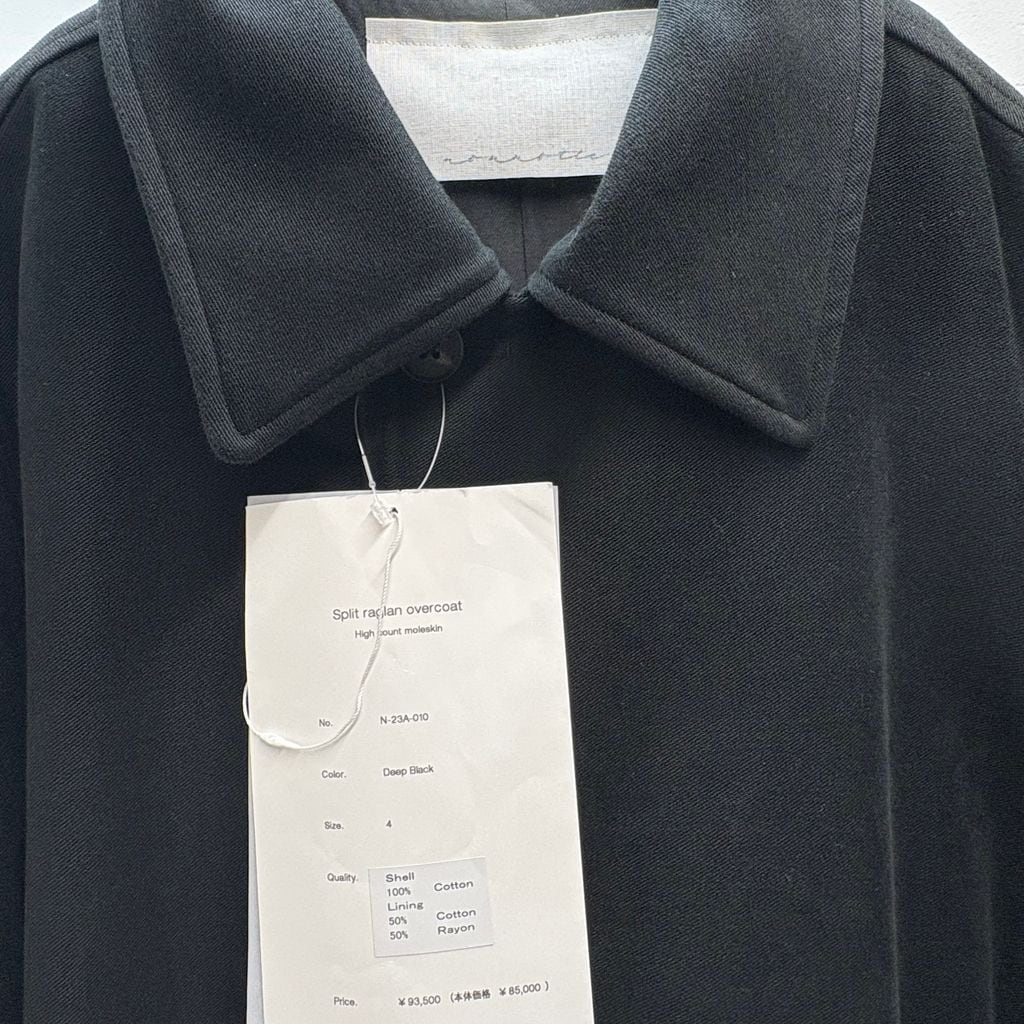 nonnotte ノノット 23AW SPLIT RAGRAN OVERCOAT ロングコート N-23A