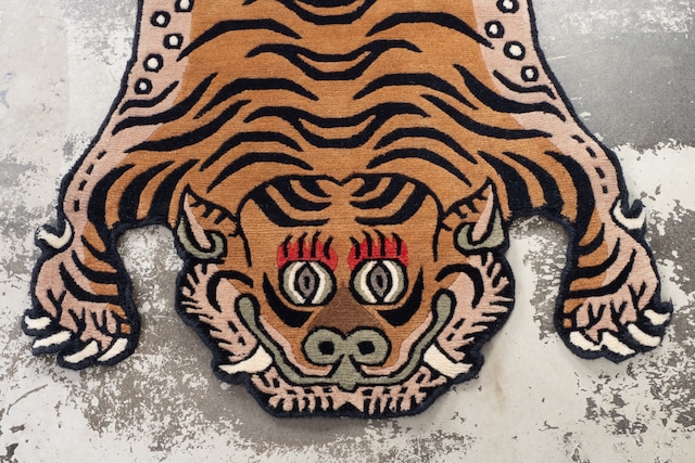 Tibetan Tiger Rug 《Sサイズ•ウール387》チベタンタイガーラグ