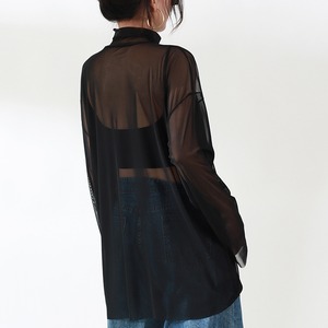 シアーメッシュハイネックトップス R0761