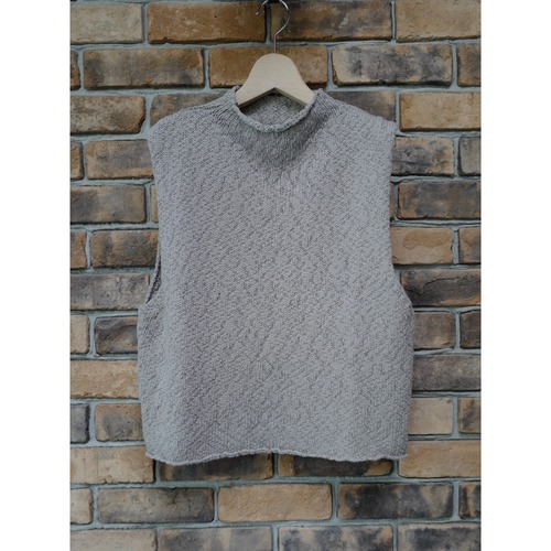 evam eva ｜organic cotton slub vest （grege）