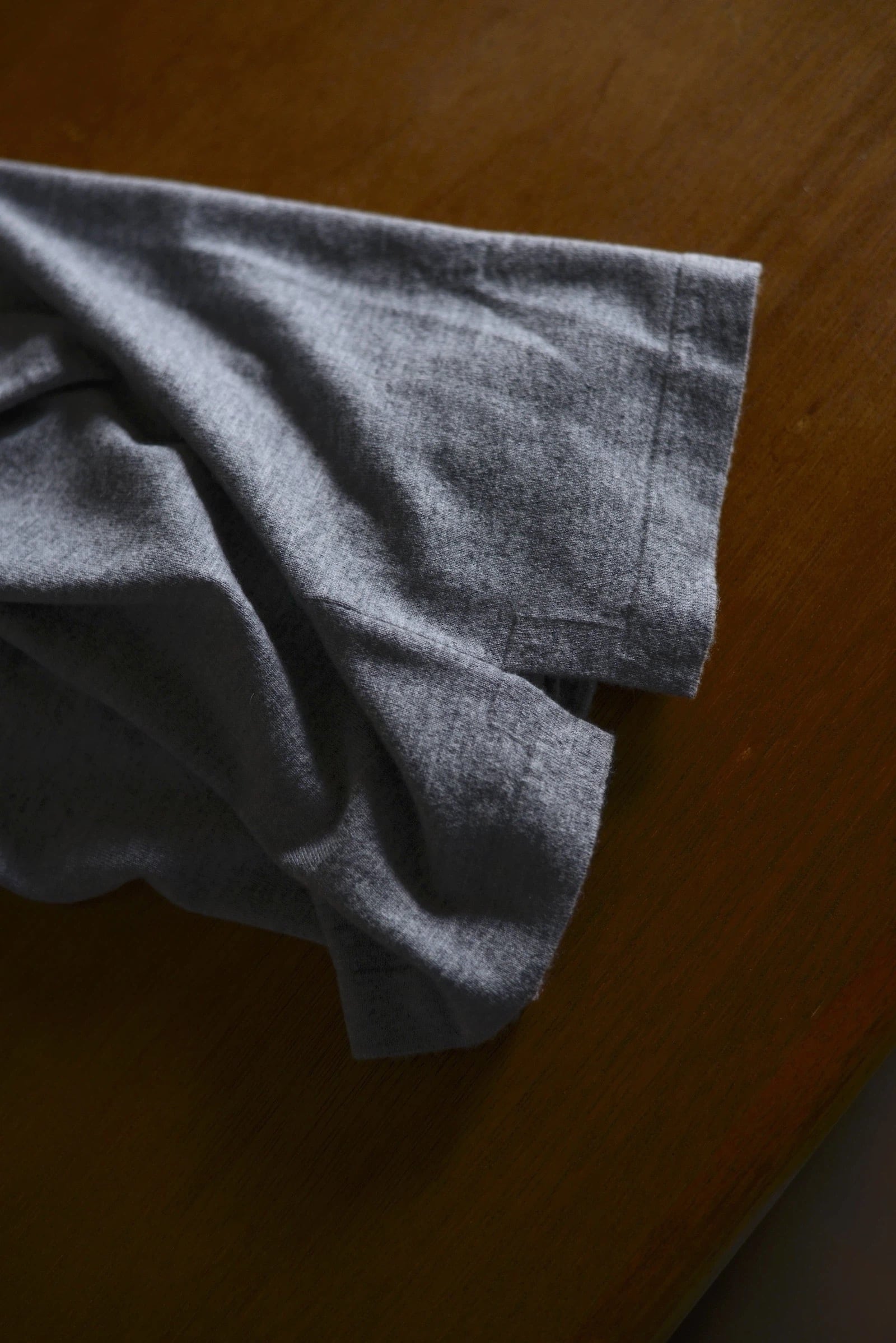 Ex Alashan cashmere “long sleeve Tee” mid turtle Knit (Gray) | nariwai