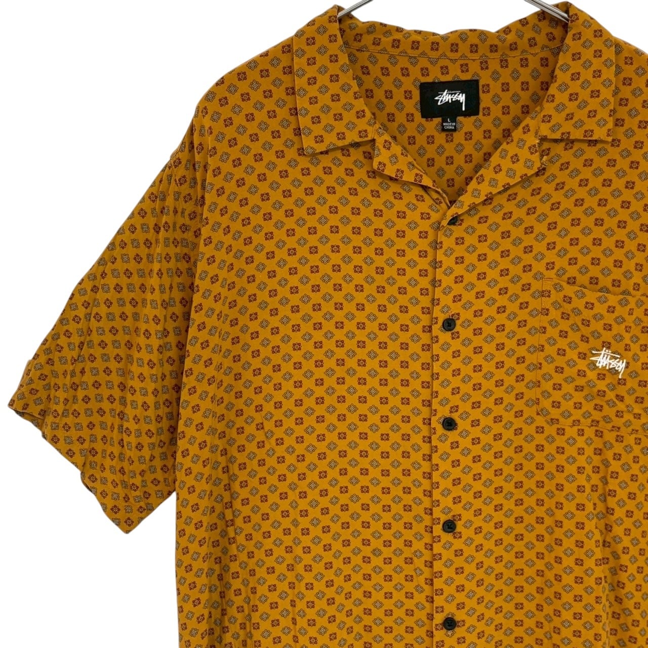 stussy ステューシー 半袖シャツ M ストライプ 開襟 | 古着屋SAKASHITA