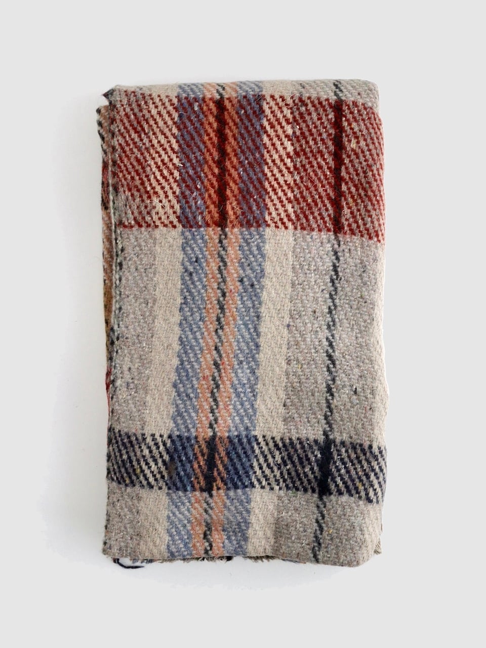 ECOLÂ ウール100% チェック柄ブランケット リサイクルウール ブランケット チェック柄｜Recycled Wool Mix