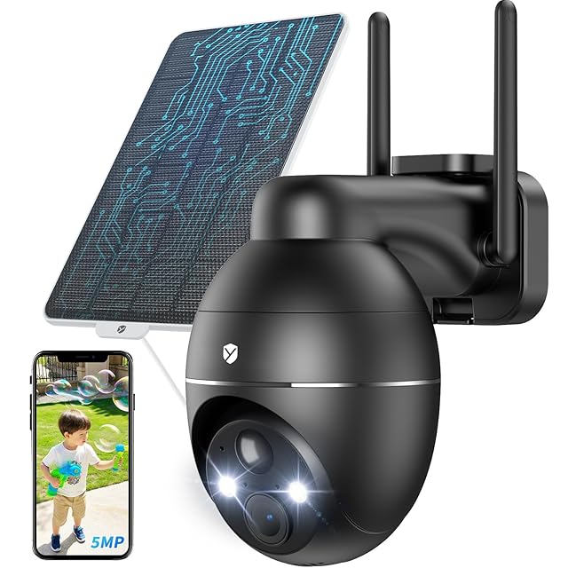 2025 ソーラー ieGeek 防犯カメラ 屋外 ワイヤレス 強化版AI識別 高