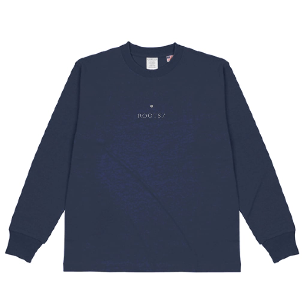 Roots7 Sacred Geometry ロングTシャツ（ネイビー）