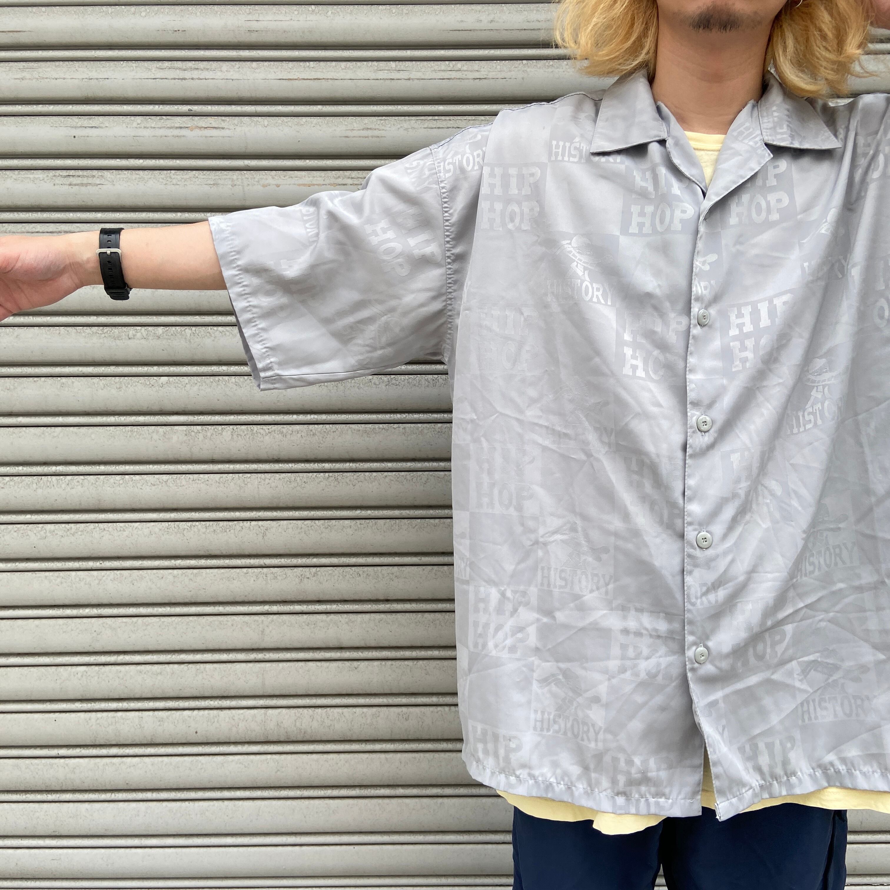 ICEBERG アイスバーグ 総柄半袖オープンカラーシャツ グレー XL | 古着