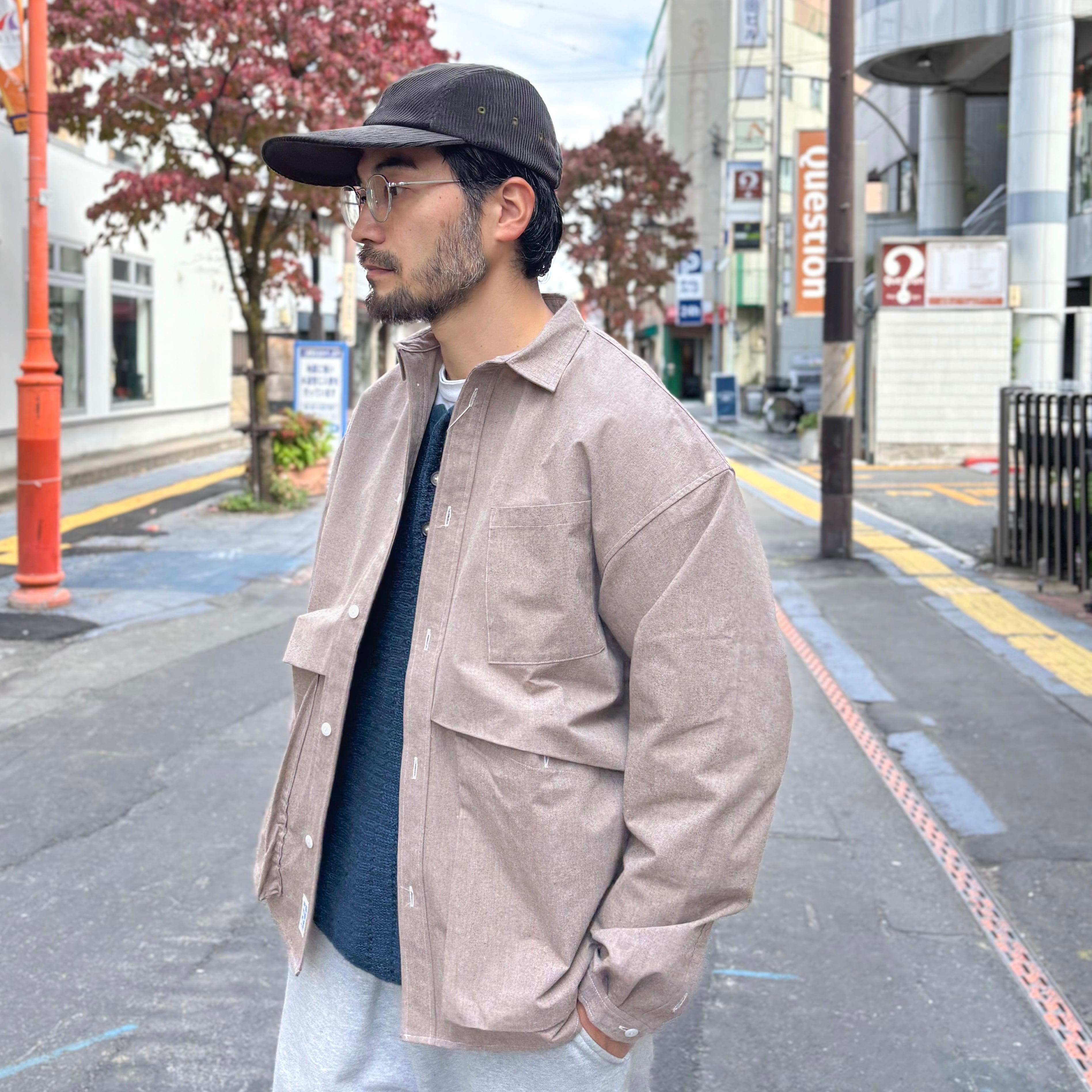 NOROLL HWR WOOL WEATHER SHIRT - BEIGE / ノーロール ウール ウェザー