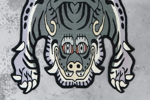 Tibetan Tiger Rug 《Lサイズ•ウール・オリジナル2・アラジングリーン280》チベタンタイガーラグ