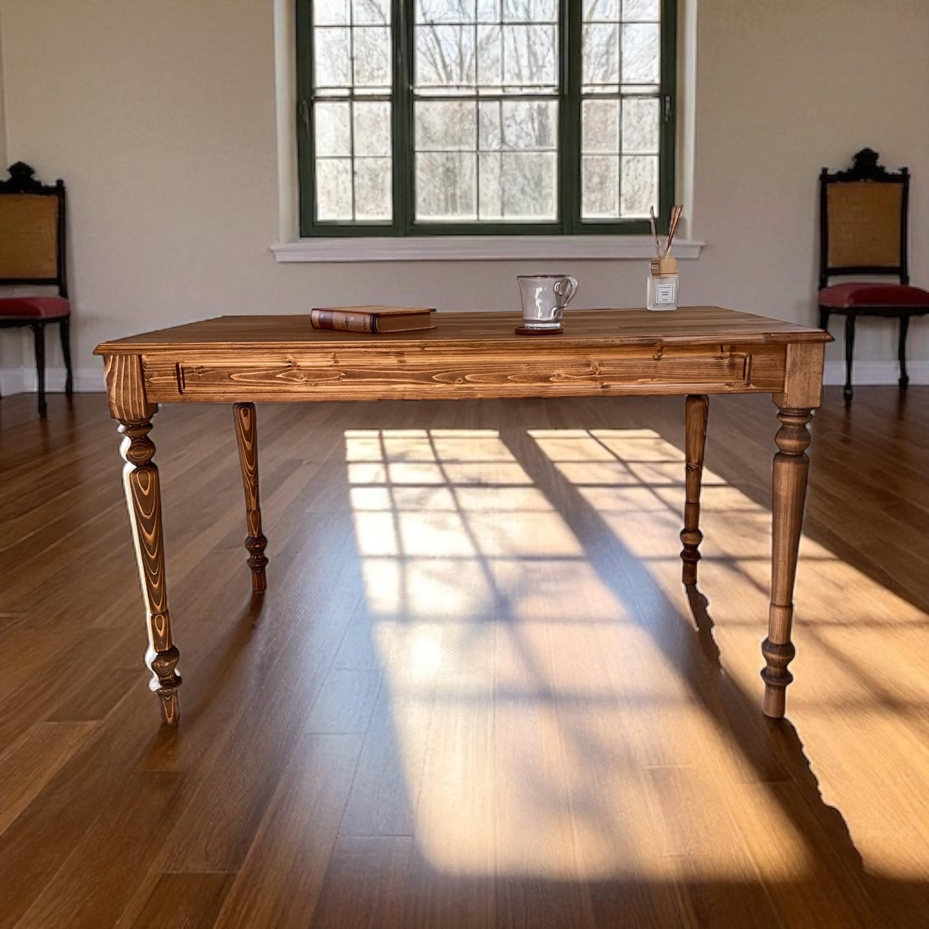 デザイン変更 可」英国 ろくろ脚 ダイニングテーブルB/サイズオーダー