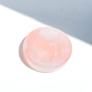 ローズクォーツ 丸型のうつわ 31◇ Rose Quartz ◇天然石・鉱物・パワーストーン・インテリア