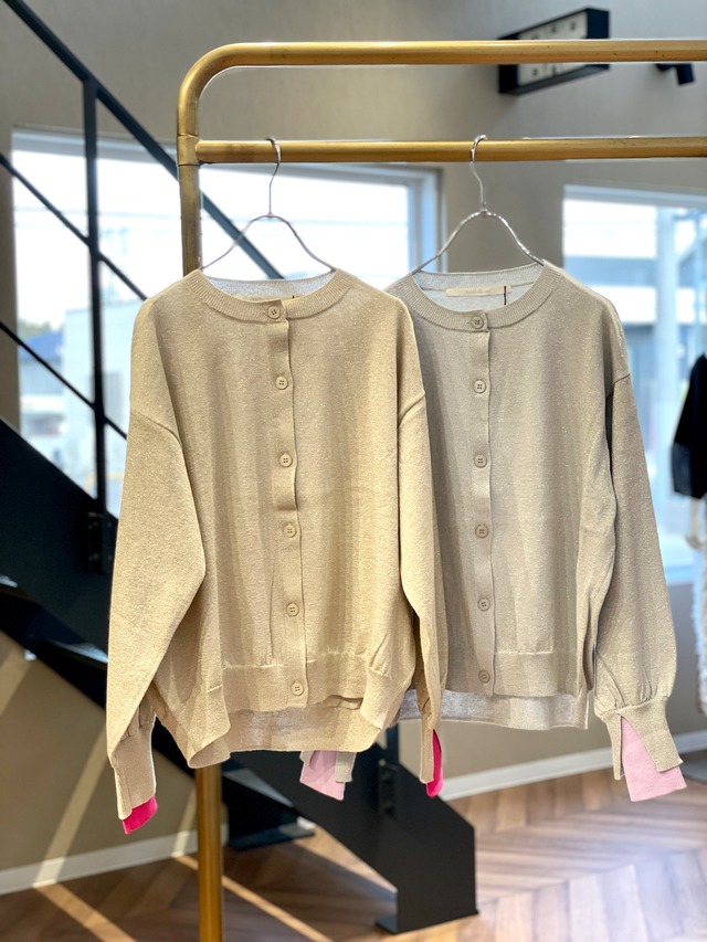 ◆特別企画◆￥13200⇒￥9800！！！今着て素敵！先の季節も楽しめる◎配色ラメカーデ