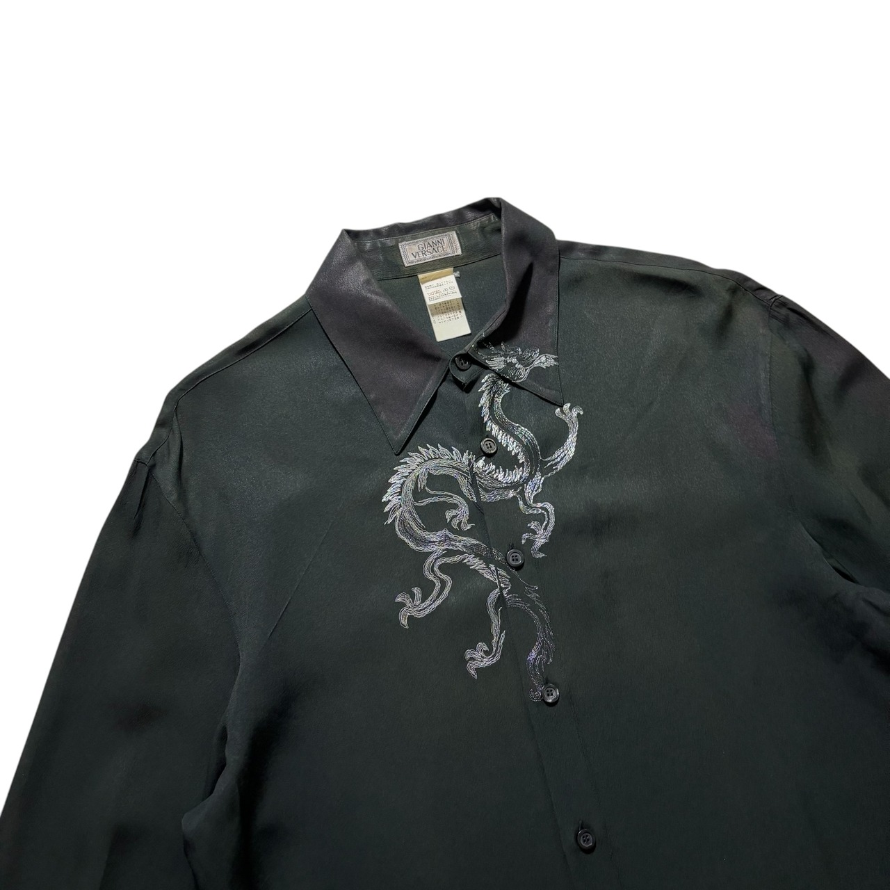 vintage GIANNI VERSACE Dragon embroidery shirt