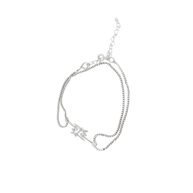 [B001]Silver 925 Ffx LOGO design bracelet