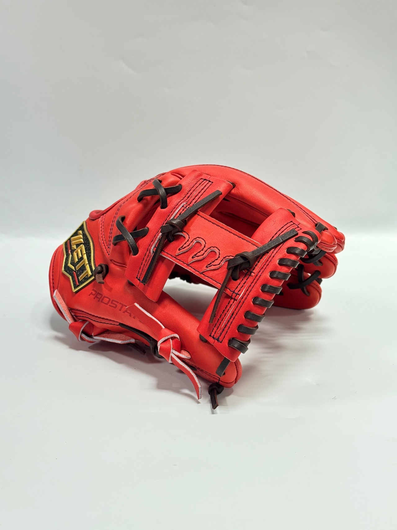 ZETT PROSTATUSーゼットプロステイタス michii supreme order 硬式グローブ ゼットミチイオリジナルグラブ 右投げ用 296型 5mm大(今宮健太選手モデル) ディープオレンジ×ブラウン 92・画像4