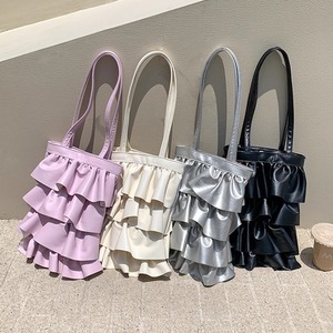 fake leather frills bag(4color)＜b1891＞