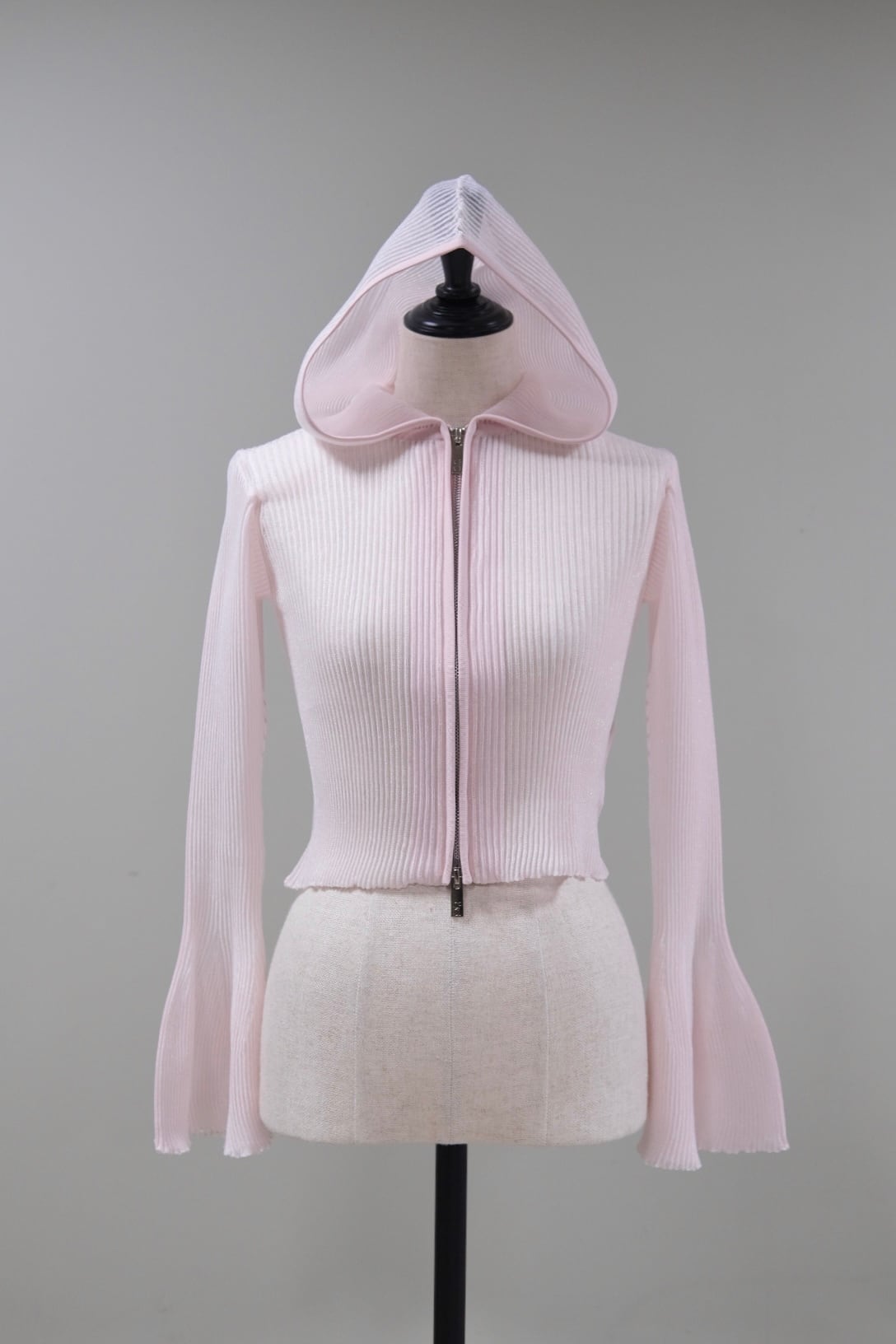 CFCL】HYPHA LUCENT GLITTER HOODIE JACKET -EGGSHELL PINK-OPAL- | loop