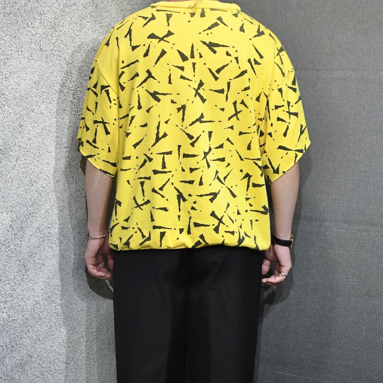 pattern cut off half sleeve sweat