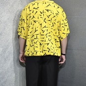 pattern cut off half sleeve sweat