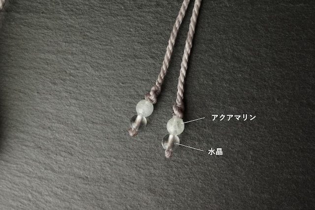 アズライトクリソコラのマクラメネックレス 【一点物】