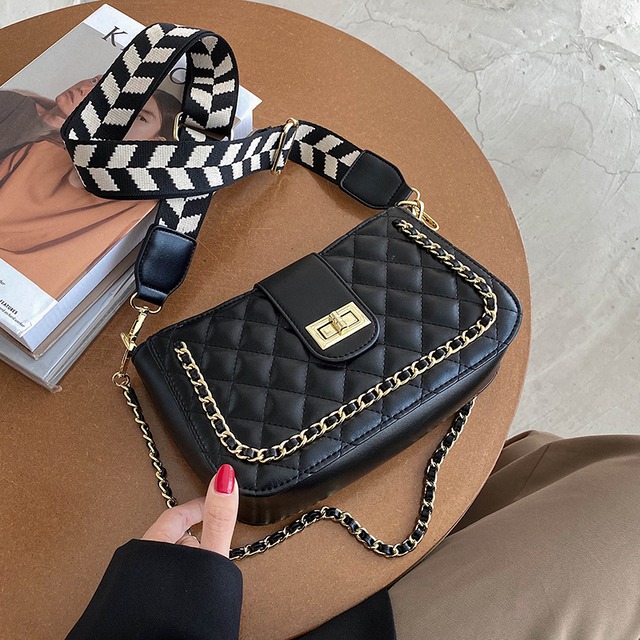 秋冬スモールバッグ女性2020人気の新しいトレンディなワイルドインワイドショルダーストラップメッセンジャーバッグネットレッドファッションスモールスクエアバッグ Tiancai_Wing_Bag3088295557