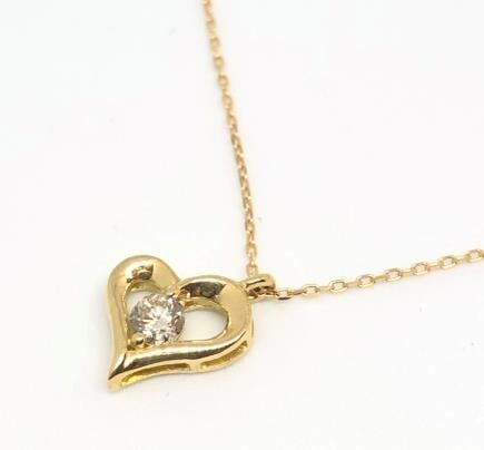 オープンハート K18ダイヤ（0.10ct）ネックレス | Jewelry salon KIKUYA
