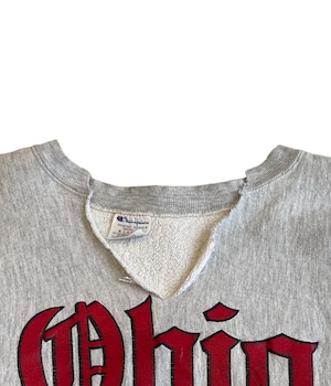 VINTAGE 80s CHAMPION REVERSE WEAVE / GRAY -OHIO STATE / XL-