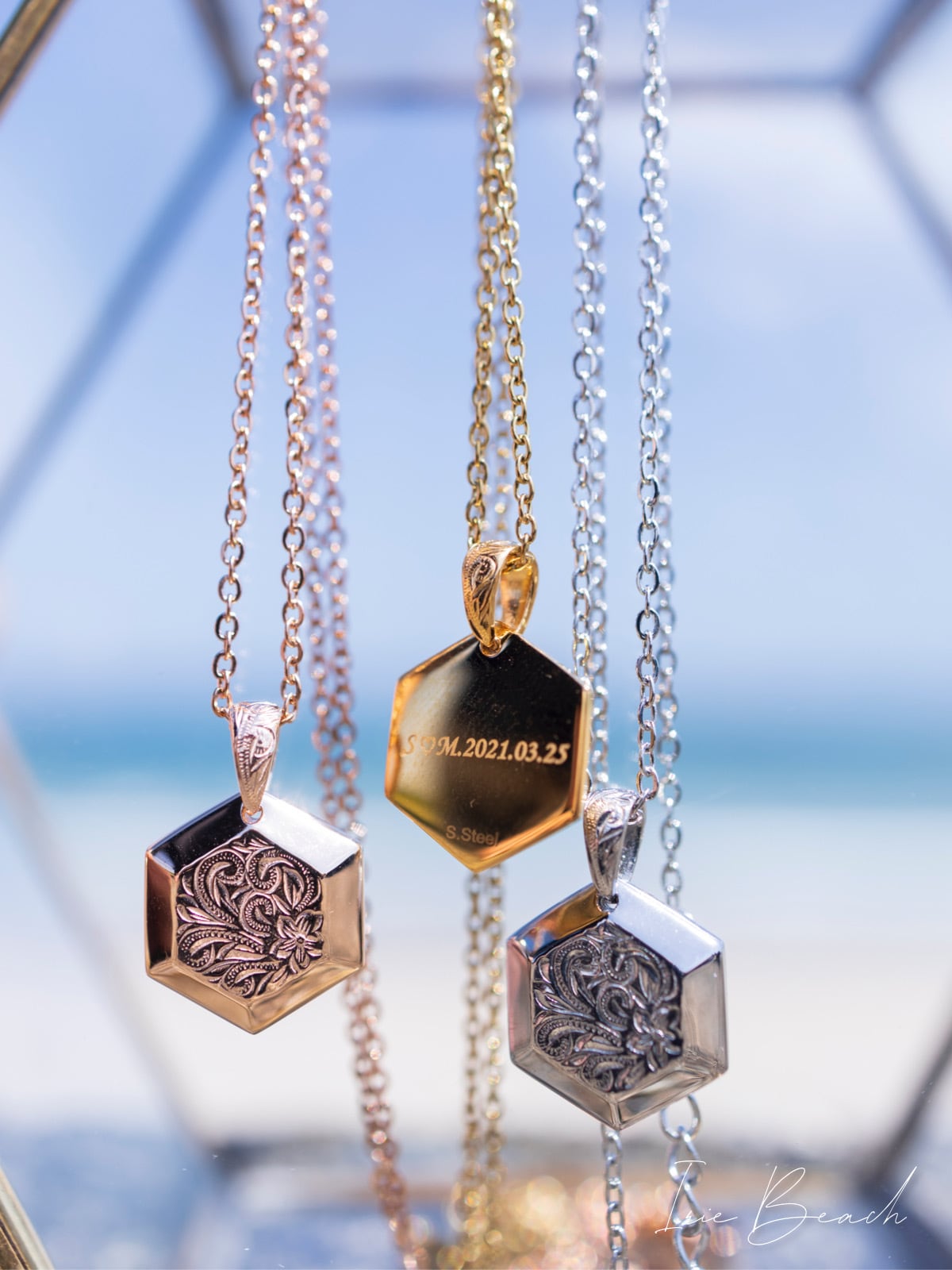 【受注生産】hexagon necklace (名入れオーダー)