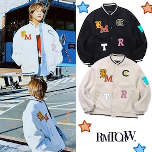 ★NCT DREAM へチャン 着用!!【ROMANTIC CROWN】OUT FONT WOOL VARSITY JACKET - 2COLOR