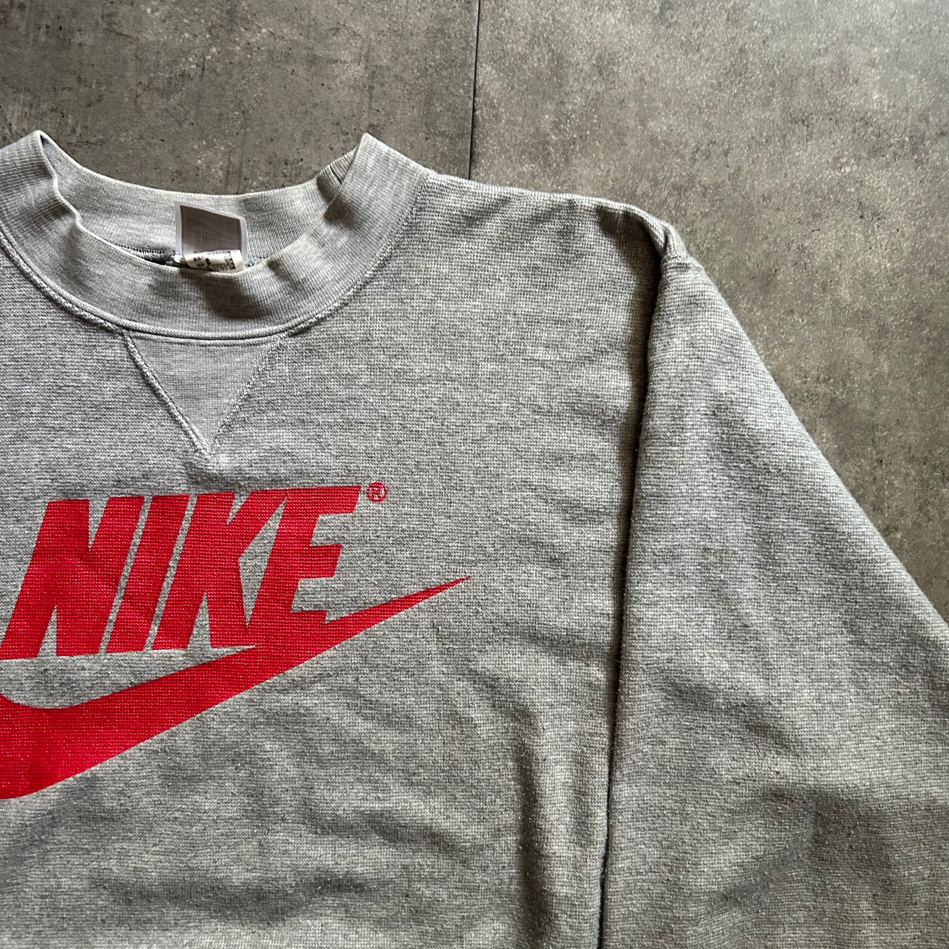 80s90s NIKE ナイキ スウェット グレー M 前V はめ込みガゼット | 東京 