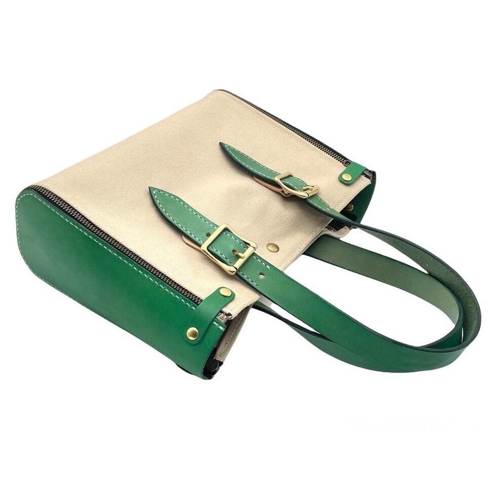 21色×9色 選べるカラー】革×帆布 着せ替えトートバッグ バイカラー L