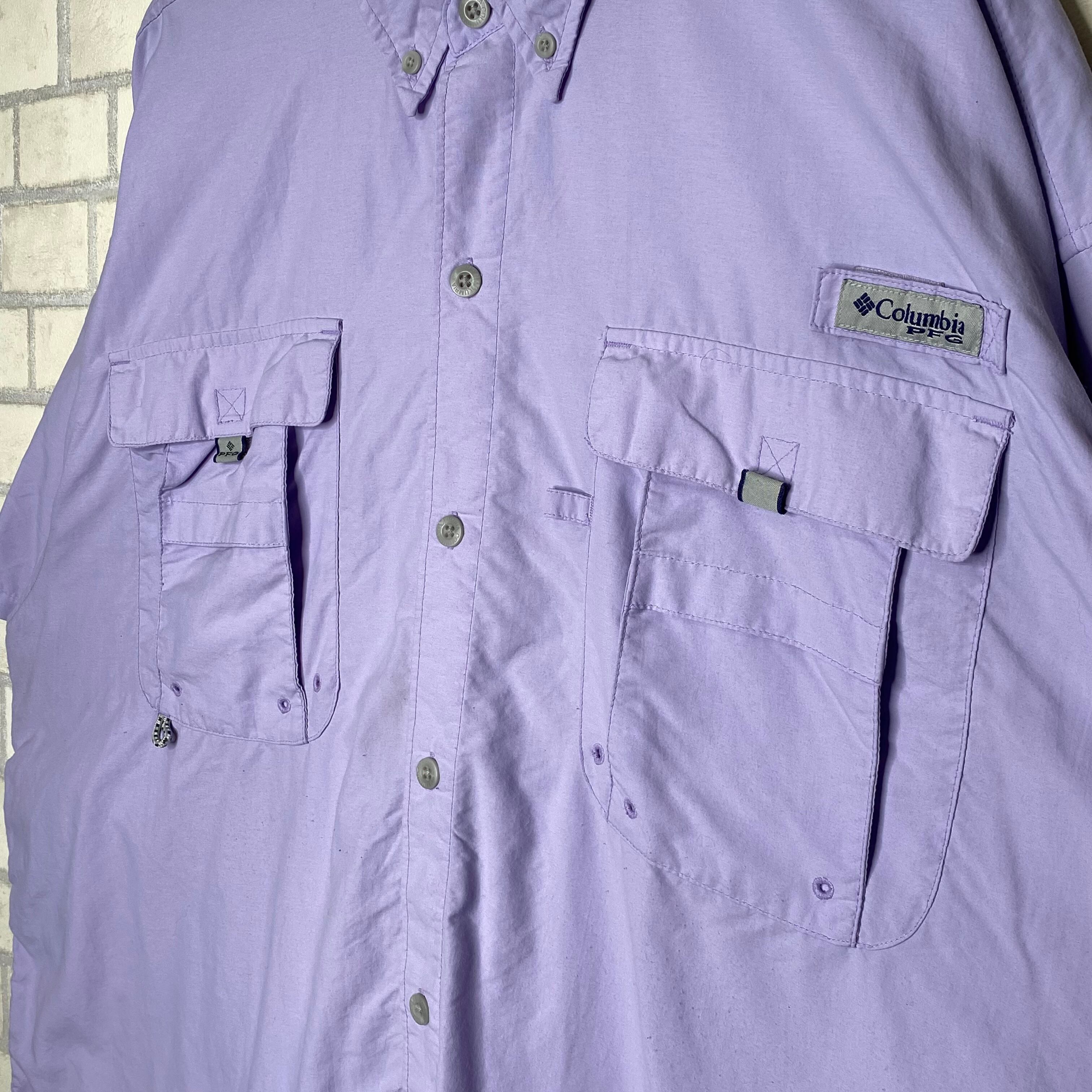 PFG】Columbia フィッシングシャツ XXL ブランドロゴ 希少カラー 状態