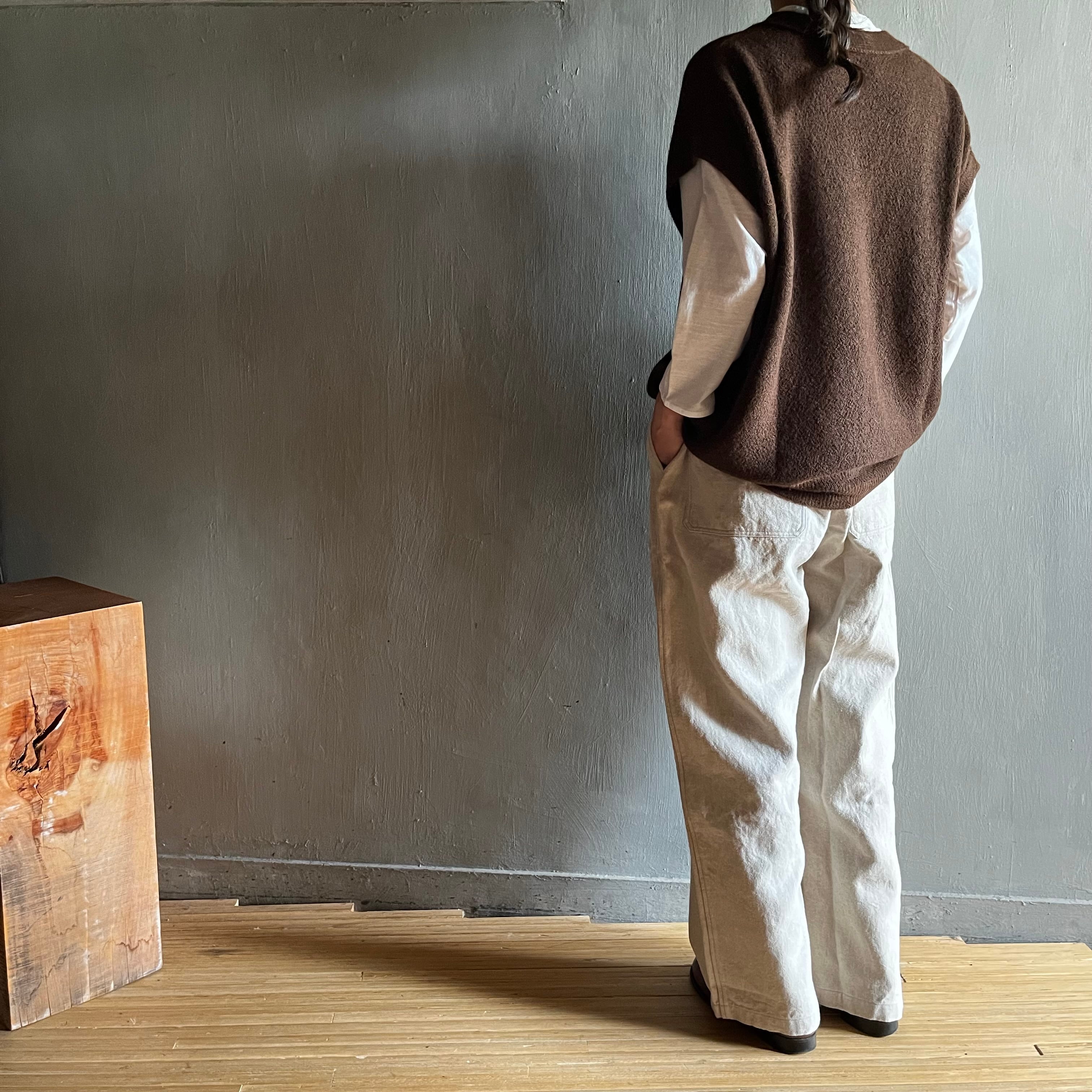 MITTAN｜ベビーアルパカベスト KN-28 茶 | CORNER_122