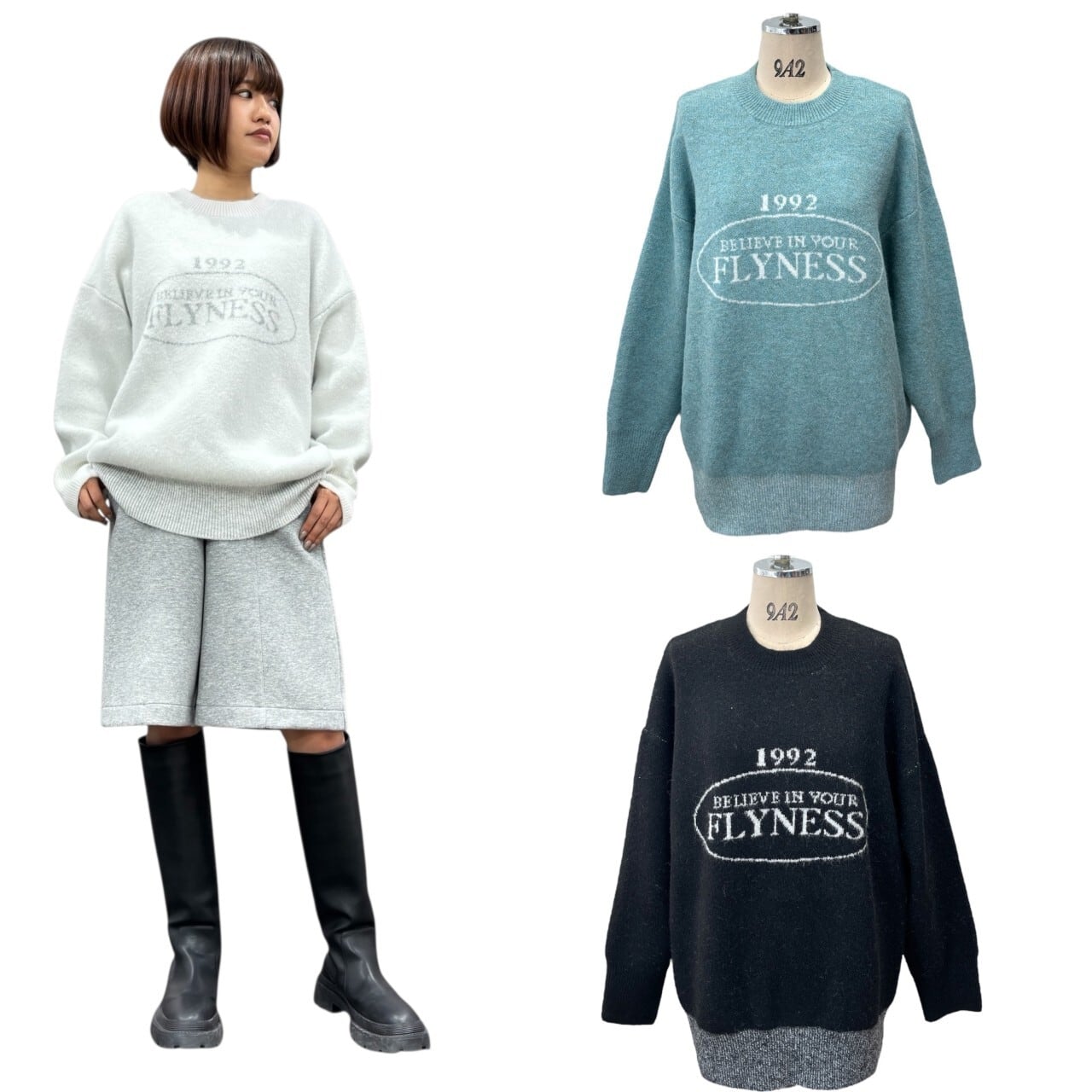 新品未使用タグ　ayane アヤン　ロゴ入り ダンスヤーンニットプルオーバー ayane(アヤン)ロゴ入り・ダンスヤーンニットプルオーバーの通販