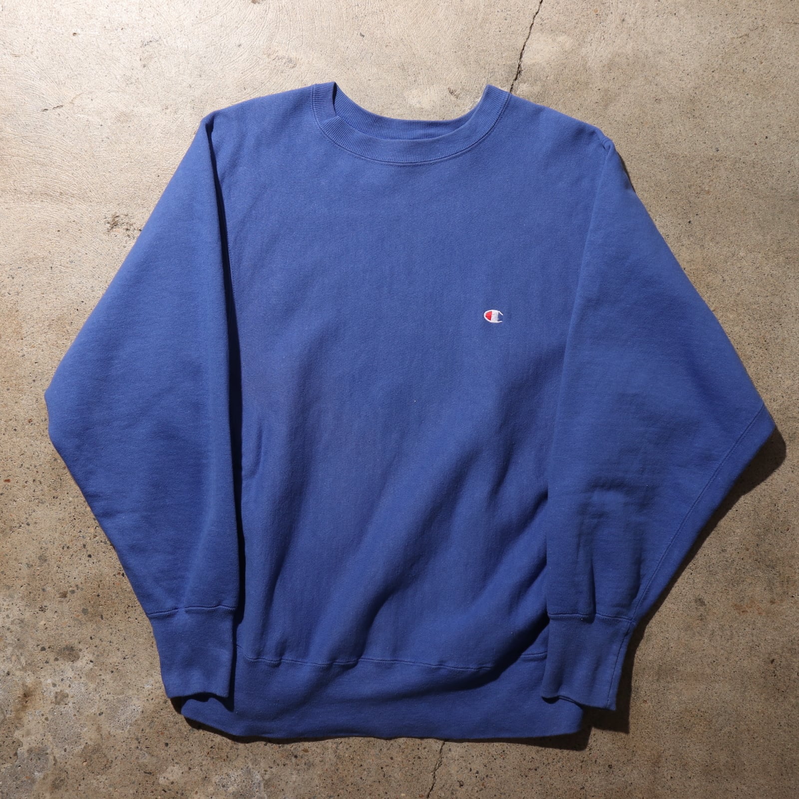 美品 L 80s USA ベビーブルー リバースウィーブ チャンピオン 