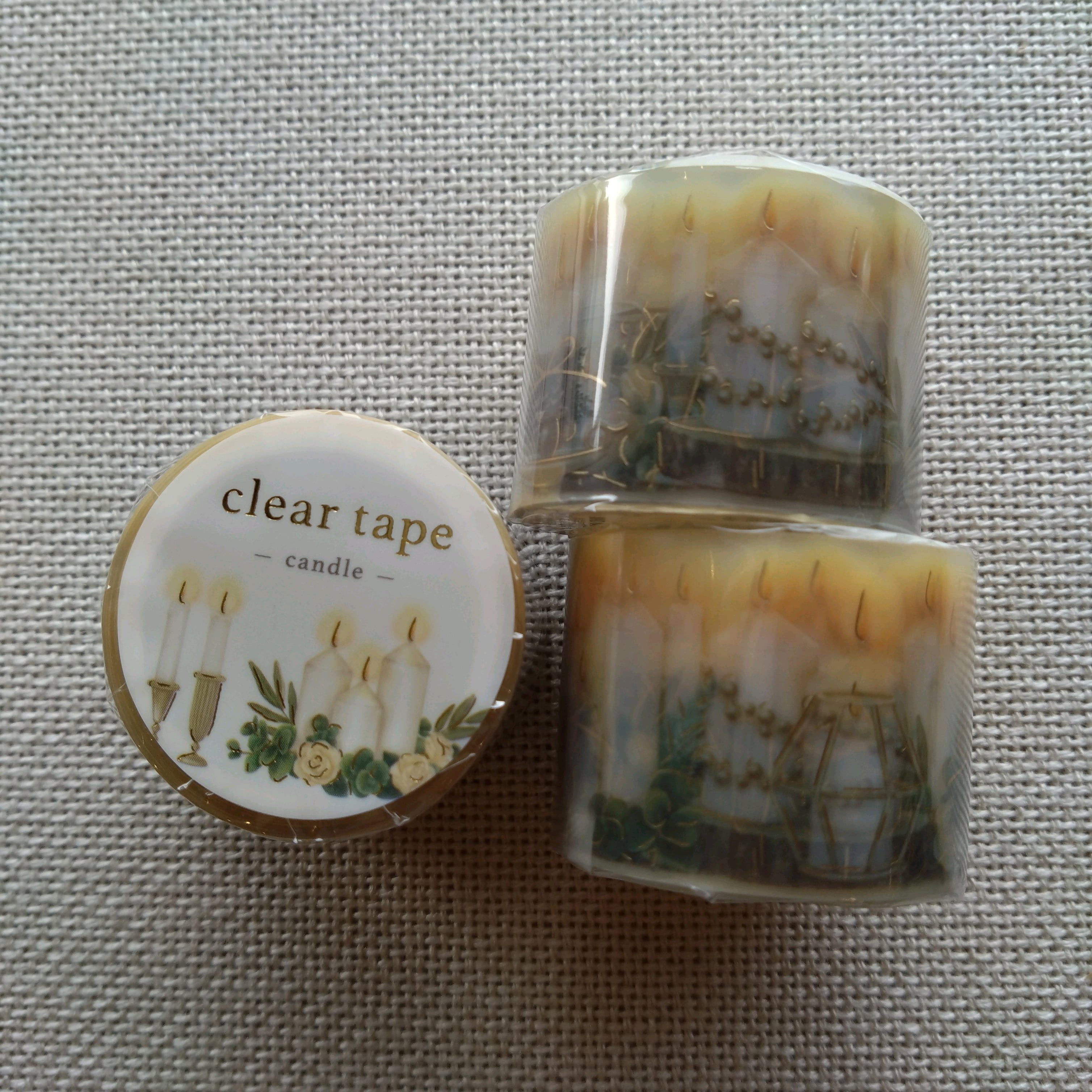 MINDWAVE 箔押し candle 30mmクリアテープ 95331 MW03 クリスマス