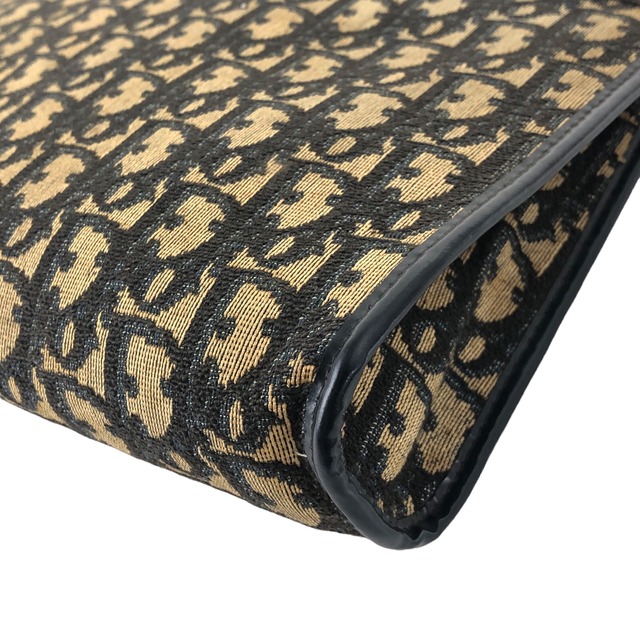 Christian Dior クリスチャン ディオール トロッター ショルダーバッグ ネイビー ロゴ型押し ジャガード レザー vintage ヴィンテージ オールド s3ir4j