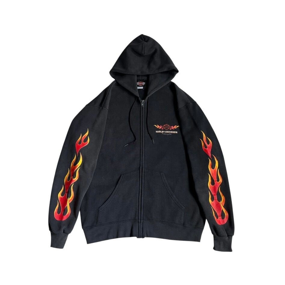 ブラック：00s Harley Davidson ハーレー ダビッドソン ファイヤー