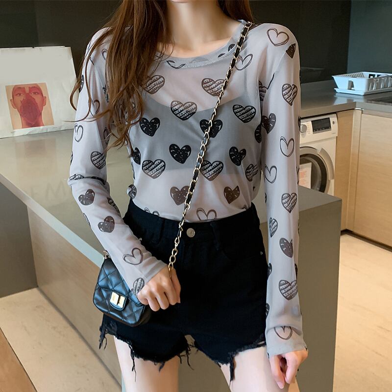 2020年秋冬の新しいメッシュアイスシルク日焼け止め服女性と多用途の長袖薄底セーター女性 YY-ファッション67090235026