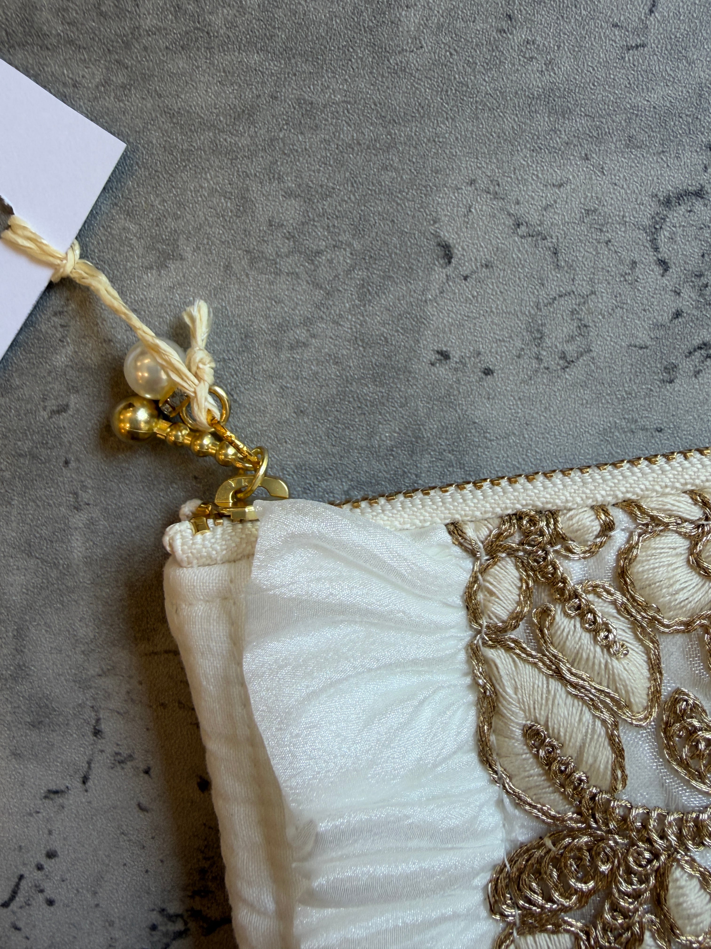 104・インド刺繍リボンポーチ | Handmade zakka TUKURI