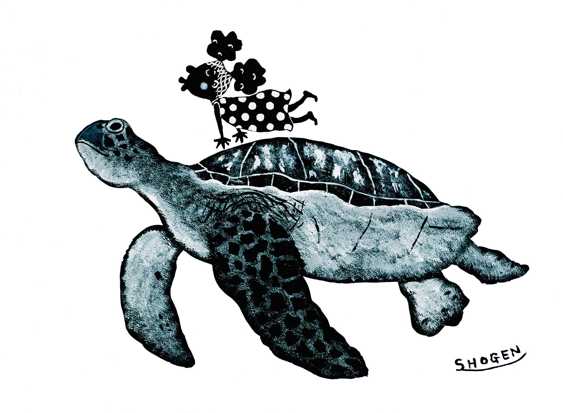 きれいな海で泳ぎたい」キャンバス地レプリカ（A4サイズ） | SHOGEN