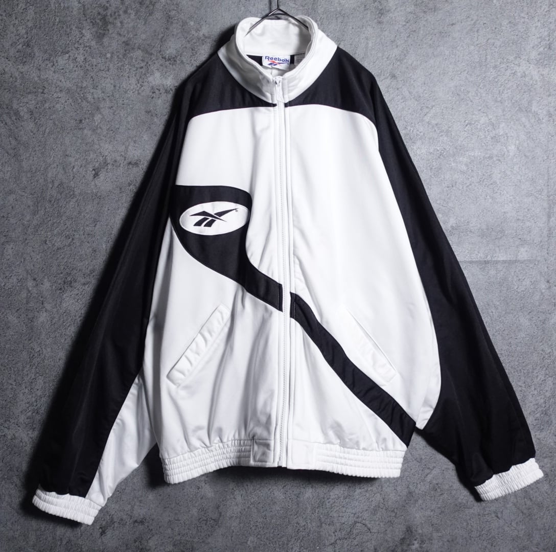 90s “Reebok” white&black track jacket