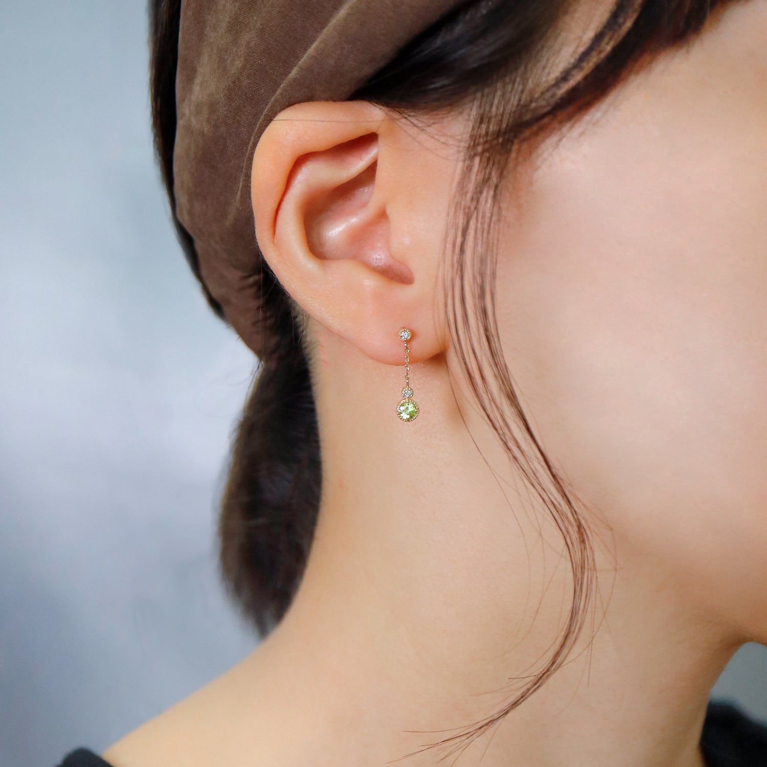 ●夏の感謝処分‼️【SALE目玉商品】新品未使用♡K10台スフェーンピアス K10YG スフェーン/ダイヤモンド（0.04ct） ピアス | Sirena Azzurro
