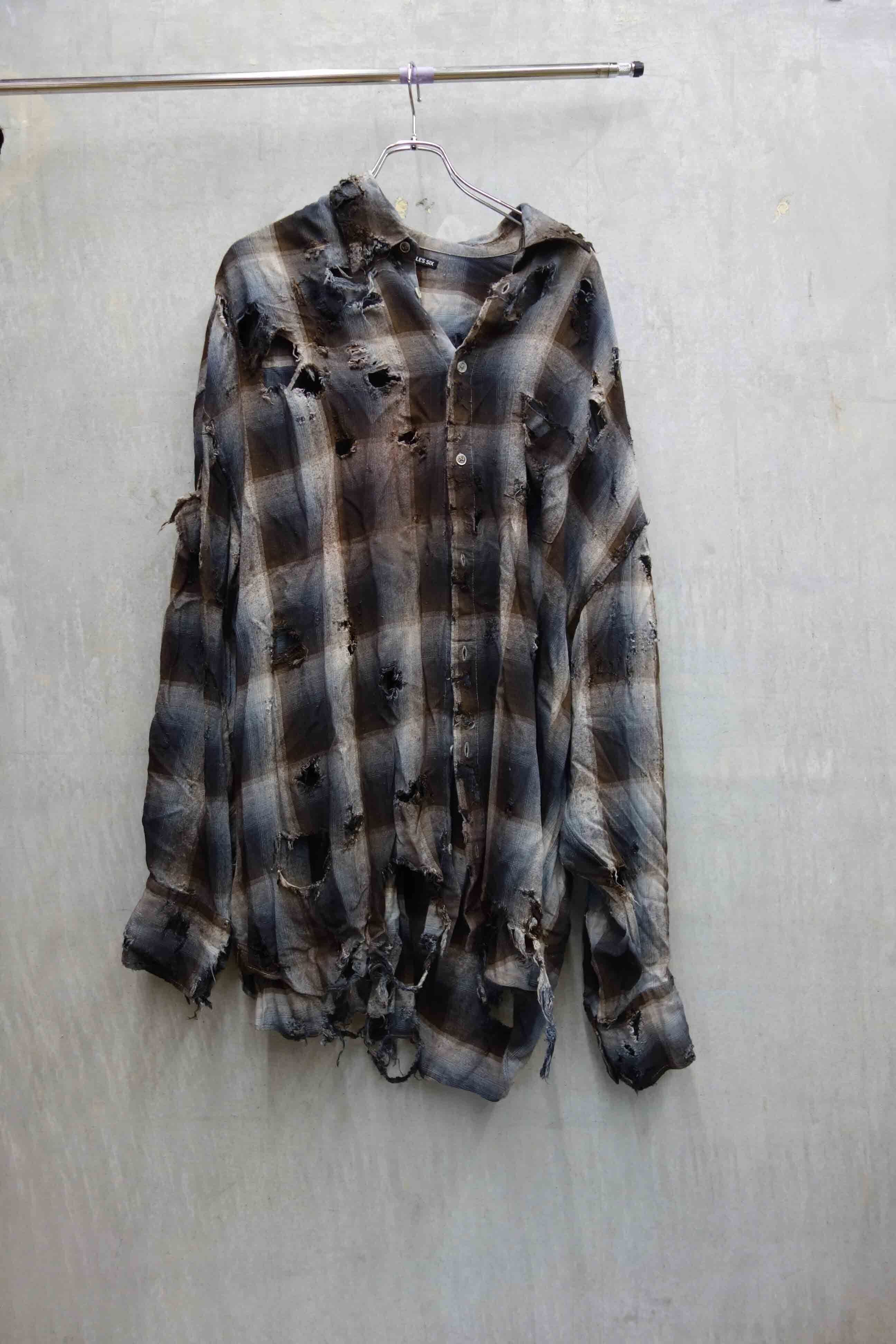 美品タグ付き　25SS les six レシス mega shirt メガシャツ les six mega shirt 25ss