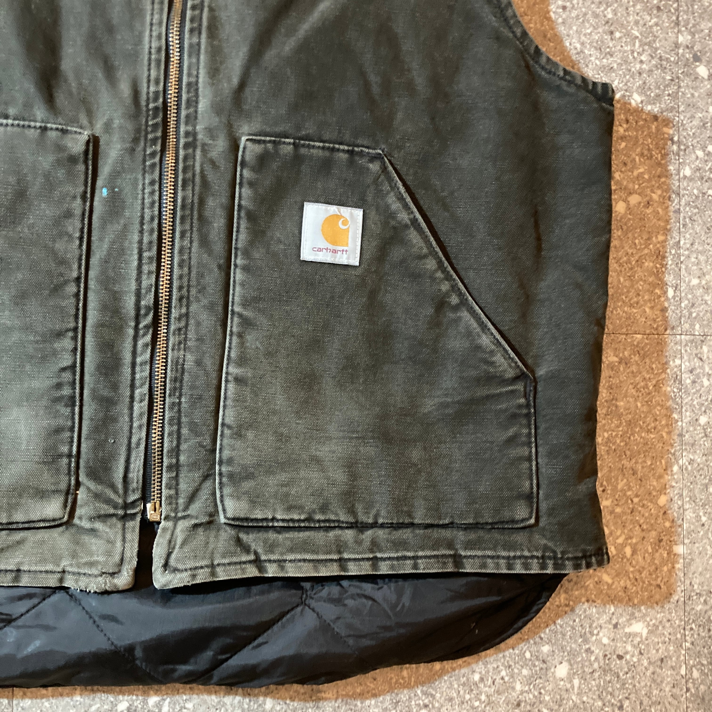 F197】carhartt duck vest Black / カーハート ダックベスト ブラック