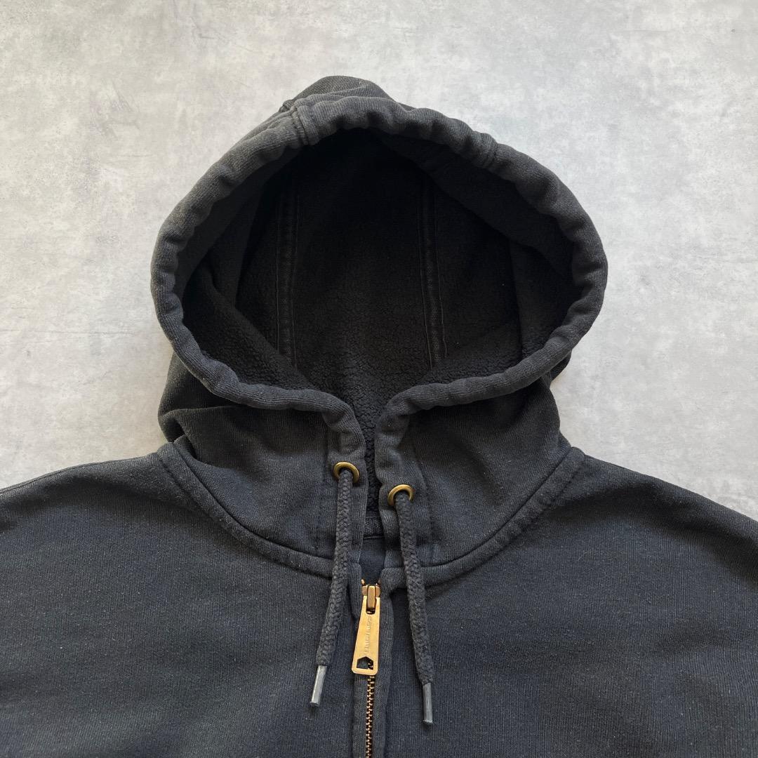 超美品 カーハート 雰囲気◎ パーカー 黒 L Carhartt カーハート MIDWEIGHT HOODED ZIP-FRONT SWEATSHIRT オーバー